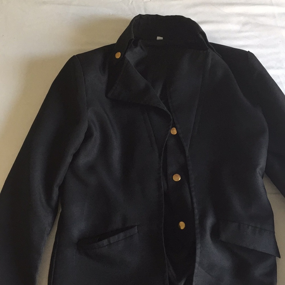 Black steampunk boys suit
